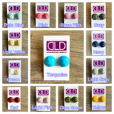 Big Acrylic Large Lucite Stud Posts Earrings Jewelry Set - Jackie