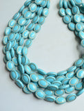 Blue Gold Acrylic Bead Chunky Multi Strand Statement Necklace - Ava