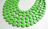 Green Beaded Wood Multi Strand Chunky Statement Necklace - Charlotte