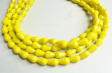 Yellow Glass Bead Chunky Multi Strand Statement Necklace