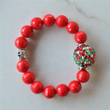 Christmas Bead Lucite Bracelet Halloween Jewelry Stretch Womens Bracelet