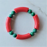 Christmas Bead Lucite Bracelet Halloween Jewelry Stretch Womens Bracelet