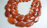 Brown Acrylic Bead Multi Strand Chunky Statement Necklace - Warhol