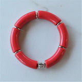 Christmas Bead Lucite Bracelet Stretch Womens Bracelet