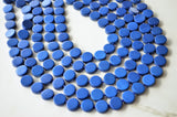 Royal Blue Wood Bead Multi Strand Chunky Womens Statement Necklace - Charlotte
