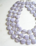 Gray Lucite Beaded Multi Strand Chunky Statement Necklace - Charlotte