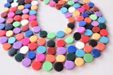 Multi Color Beaded Wood Multi Strand Chunky Statement Necklace - Charlotte