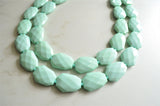 Acrylic Lucite Beaded Chunky Multi Strand Statement Necklace - Jane