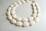 Acrylic Lucite Beaded Chunky Multi Strand Statement Necklace - Jane