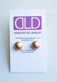 Matte Gold Silver Copper Acrylic Stud Earrings