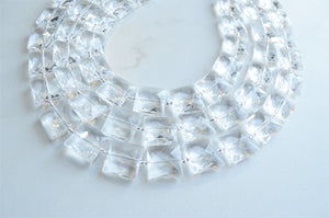Clear Acrylic Beaded Multi Strand Chunky Statement Necklace