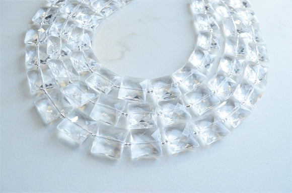 Clear Acrylic Beaded Multi Strand Chunky Statement Necklace