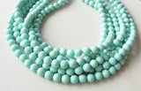 Mint Green Lucite Acrylic Bead Chunky Statement Necklace - Angelina