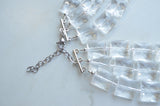 Clear Acrylic Beaded Multi Strand Chunky Statement Necklace