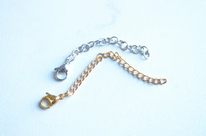 Silver Gold Extender Chain, Necklace Lengthener, Necklace Extender, Lobster Claw Clasp Extension