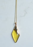Lucite Pendant Gold Chain Simple Dainty Long Necklace