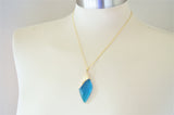 Lucite Pendant Gold Chain Simple Dainty Long Necklace