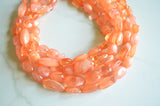 Orange Lucite Bead Acrylic Chunky Multi Strand Statement Necklace - Valerie