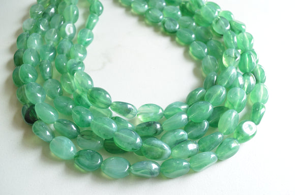 Green Lucite Acrylic Beaded Multi Strand Chunky Statement Necklace - Lauren