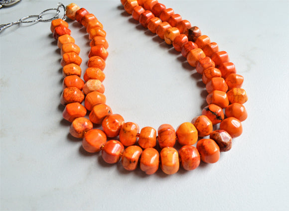Buy online Chunky Bonded Coral Necklace In Orange from fashion jewellery  for Women by Rosetta's for ₹749 at 38% off | 2024 Limeroad.com