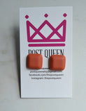 Matte Square Rubber Acrylic Stud Earrings