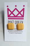 Matte Square Rubber Acrylic Stud Earrings