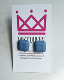 Matte Square Rubber Acrylic Stud Earrings