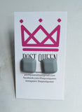 Matte Square Rubber Acrylic Stud Earrings