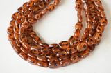 Tortoise Shell Statement Necklace Lucite Beaded Necklace Chunky Necklace - Lauren
