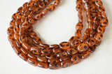 Tortoise Shell Statement Necklace Lucite Beaded Necklace Chunky Necklace - Lauren