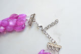 Pink Lucite Bead Acrylic Chunky Multi Strand Statement Necklace - Valerie