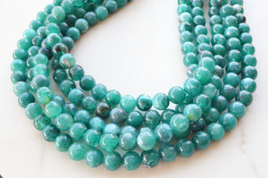 Green Acrylic Big Beaded Chunky Lucite Statement Necklace - Alana