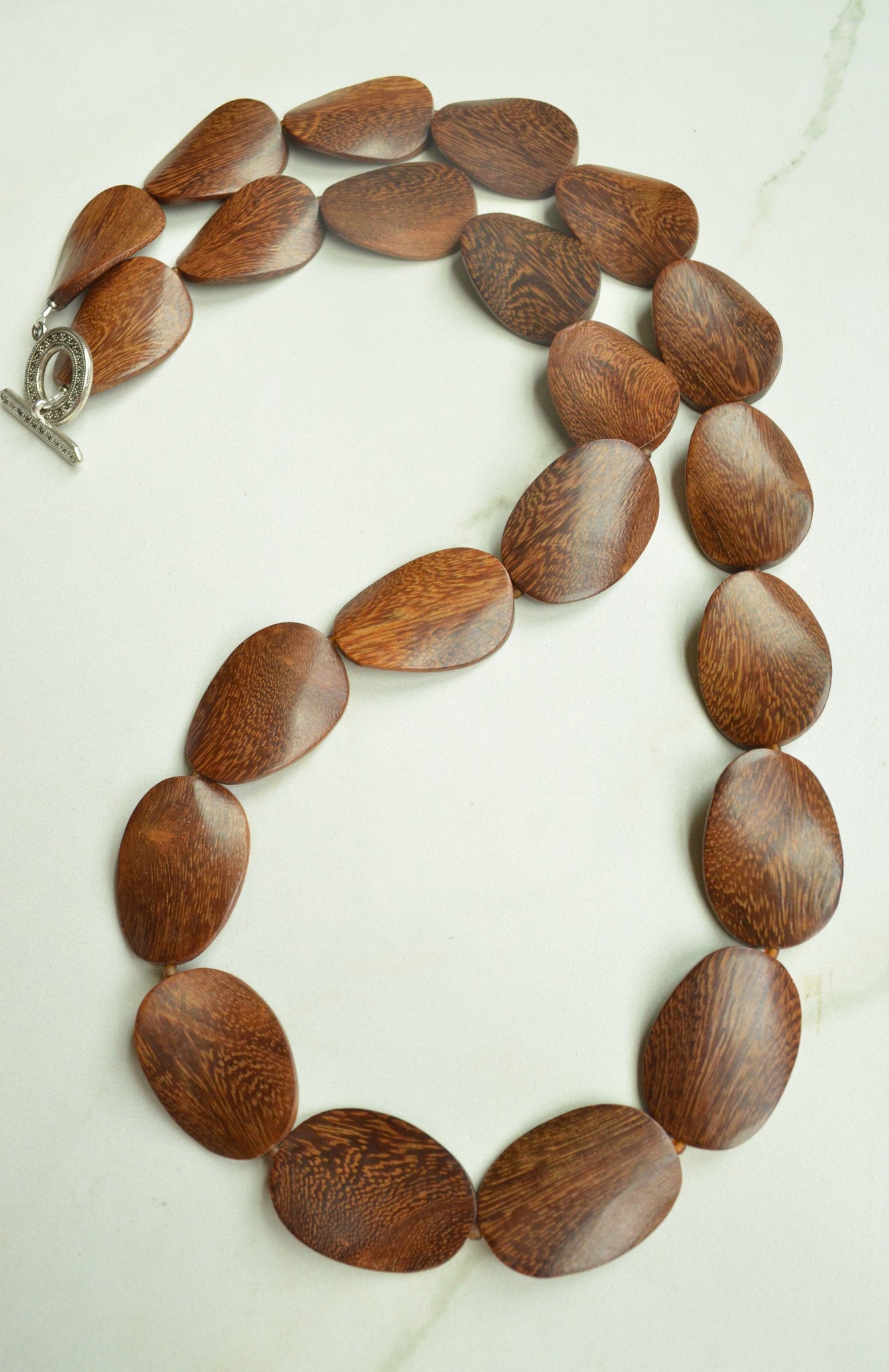 Big Beads Wooden Necklaces, Wood Bead Chunky Chain