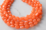 Orange Statement Lucite Beaded Chunky Multi Strand Necklace - Minnie