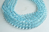 Light Blue Faceted Acrylic Beaded Multi Strand Statement Necklace - Angelina