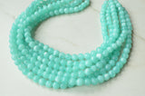 Aqua Blue Acrylic Lucite Bead Chunky Multi Strand Statement Necklace - Alana