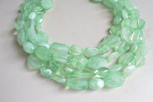 Mint Green Lucite Bead Acrylic Chunky Multi Strand Statement Necklace - Valerie