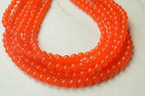 Orange Beaded Acrylic Lucite Chunky Multi Strand Statement Necklace - Alana