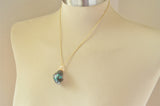 Lucite Nugget Pendant Gold Chain Simple Dainty Long Necklace