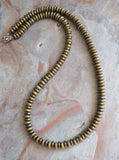 Gray Hematite Gold Stone Beaded Short Long Mens Necklace