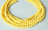 Light Yellow Acrylic Lucite Bead Chunky Multi Strand Statement Necklace - Michelle