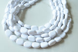 White Acrylic Beaded Chunky Multi Strand Statement Necklace - Lauren