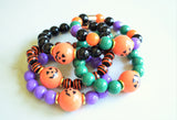 Halloween Bead Lucite Bracelet Halloween Jewelry Stretch Womens Bracelet