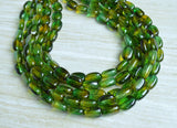 Green Yellow Acrylic Beaded Chunky Multi Strand Statement Necklace - Lauren