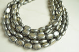 Pyrite Lucite Gray Acrylic Beaded Chunky Multi Strand Statement Necklace - Lauren