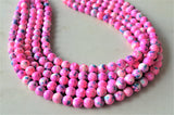 Pink Blue White Beaded Chunky Stone Multi Strand Multi Layer Statement Necklace -  Alana