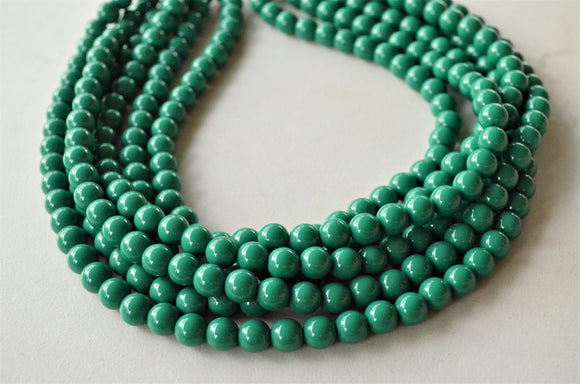 Green Bead Chunky Stone Chain Long Statement Necklace - Bambina – Dana  LeBlanc Designs
