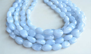 Light Blue Beaded Lucite Chunky Multi Strand Statement Necklace - Lauren