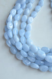 Light Blue Beaded Lucite Chunky Multi Strand Statement Necklace - Lauren