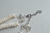 Red White Wood Chunky Multi Strand Beaded Statement Necklace - Riley